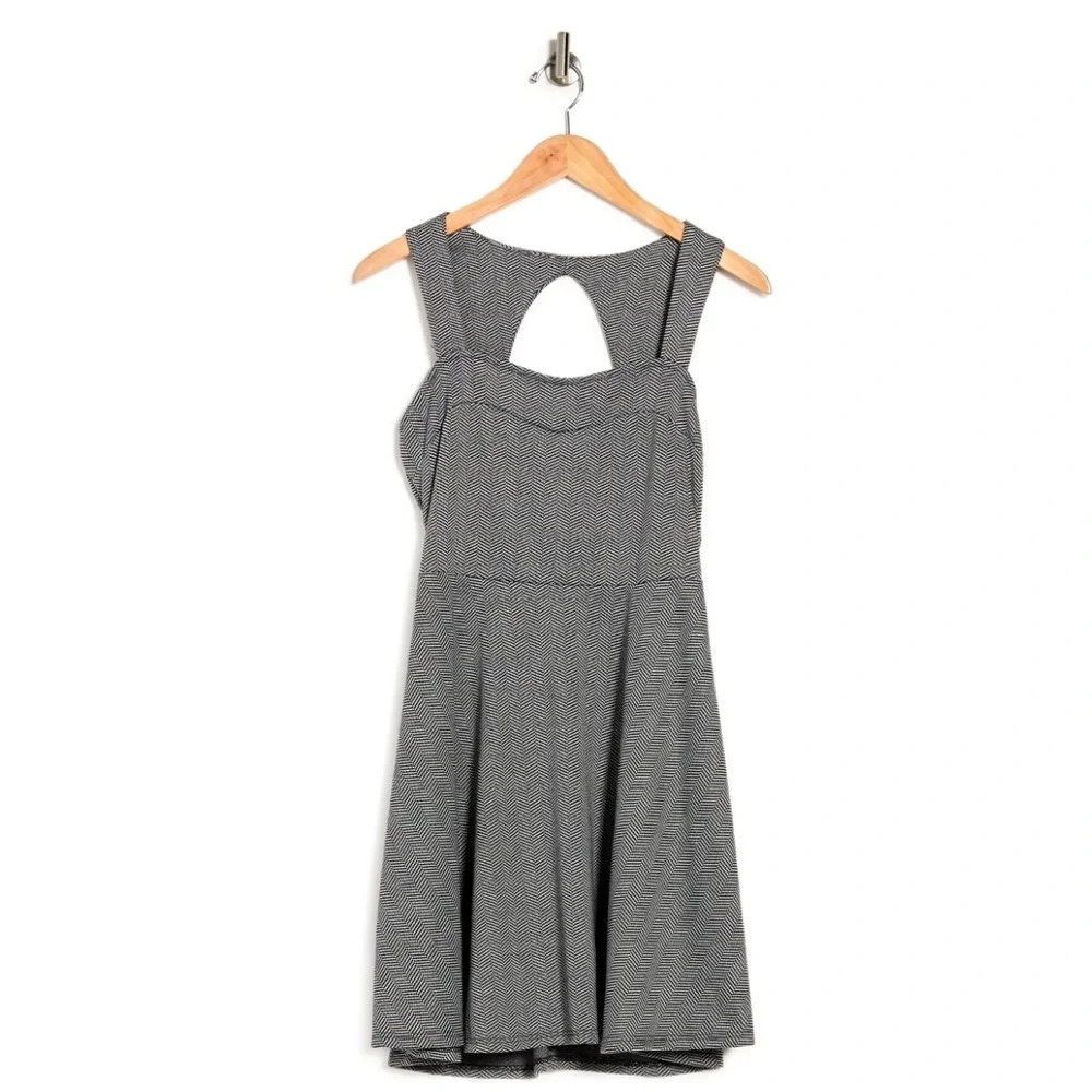 VANITY ROOM Ponte Fit N Flare Dress In Herringbone - Picture 2 of 2